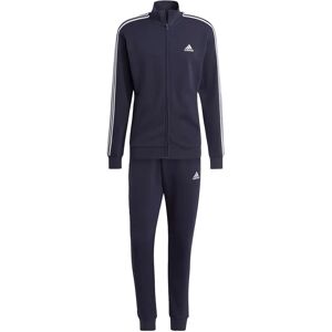 adidas Basic 3-Stripes French Terry Track Suit - Mens - Blue adidas Basic 3-Stripes French Terry Track Suit - Mens - Blue