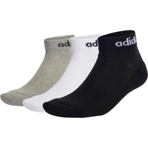 adidas Linear Ankle Cushioned Socks - Black/White/Grey - 3 Pairs adidas Linear Ankle Cushioned Socks - Black/White/Grey - 3 Pairs