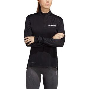 adidas Womens Black Multi Half-Zip Hiking Top adidas Womens Black Multi Half-Zip Hiking Top