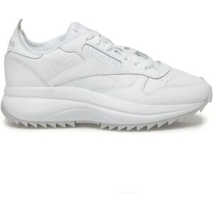 Reebok Womens White Leather Trainers - Classic Leather - Shoes Reebok Womens White Leather Trainers - Classic Leather - Shoes