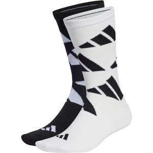 adidas AEROREADY Crew Logo Socks - 2 Pairs - White adidas AEROREADY Crew Logo Socks - 2 Pairs - White