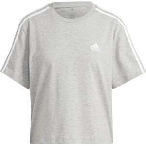 Adidas Gris Coupe Courte 3 Bandes - T-shirt - Publicité Adidas Gris Coupe Courte 3 Bandes - T-shirt - Publicité