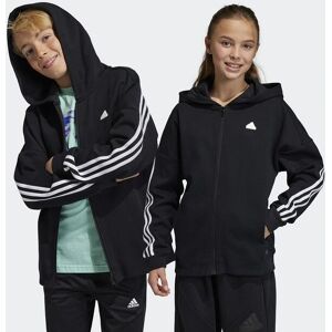 adidas Kids Future Icons 3-Stripes Full-Zip Hooded Track Top - Black adidas Kids Future Icons 3-Stripes Full-Zip Hooded Track Top - Black