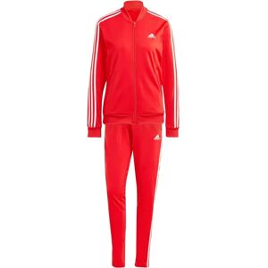 adidas Dames Rood 3-Stripes Trainingspak - Slim Fit, Gerecycled Materiaal adidas Dames Rood 3-Stripes Trainingspak - Slim Fit, Gerecycled Materiaal