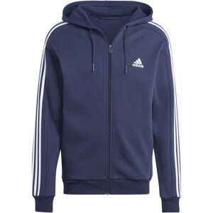 Sweat à capuche zippé complet adidas Essentials Fleece 3-Stripes - Bleu - Publicité Sweat à capuche zippé complet adidas Essentials Fleece 3-Stripes - Bleu - Publicité