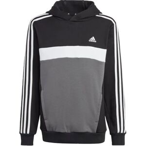 adidas Tiberio 3-Stripes Colorblock Fleece Hoodie Kids - Black adidas Tiberio 3-Stripes Colorblock Fleece Hoodie Kids - Black