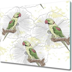 Coloray - Planche en Verre - 60x52 cm - Perroquets Verts - Planche à découper - Publicité Coloray - Planche en Verre - 60x52 cm - Perroquets Verts - Planche à découper - Publicité
