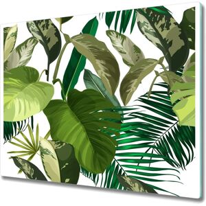 Coloray Planche À Découper Moderne En Verre Avec Motif Imprimé 60x52 Feuilles Tropicales - Planche à Découper - Publicité Coloray Planche À Découper Moderne En Verre Avec Motif Imprimé 60x52 Feuilles Tropicales - Planche à Découper - Publicité