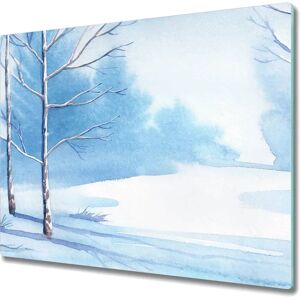 Coloray - Protection induction - 60x52 cm - Paysage d'hiver - Housse de plaque d’induction - Publicité Coloray - Protection induction - 60x52 cm - Paysage d'hiver - Housse de plaque d’induction - Publicité