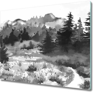 Coloray - PlaqueDecouperVerreTrempe60x52NoireAquarelle - 60x52cm - ForêtAquarelleNoire - Cutting board - Publicité Coloray - PlaqueDecouperVerreTrempe60x52NoireAquarelle - 60x52cm - ForêtAquarelleNoire - Cutting board - Publicité