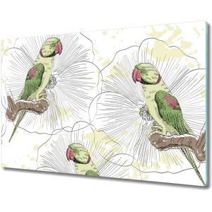 Coloray - PlancheVerre80x52Parrots - Vert - Planche à découper - Publicité Coloray - PlancheVerre80x52Parrots - Vert - Planche à découper - Publicité