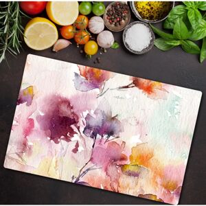 Coloray - Protection en verre pour plaques à induction 80x52 - Fleurs pastel - Publicité Coloray - Protection en verre pour plaques à induction 80x52 - Fleurs pastel - Publicité