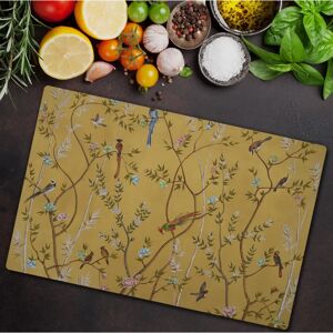 Coloray - 80x52 Birds Gold Automne - Housse pour plaque de cuisson - Publicité Coloray - 80x52 Birds Gold Automne - Housse pour plaque de cuisson - Publicité