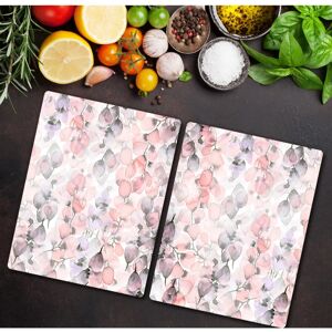 Coloray - 2x40x52 Fleurs Aquarelles - Induction Cooktop Cover - Publicité Coloray - 2x40x52 Fleurs Aquarelles - Induction Cooktop Cover - Publicité