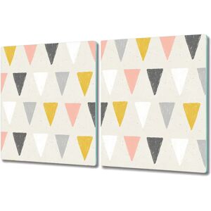 Coloray - Planche En Verre Motif Imprimé 2x40x52 Triangle Vintage - 2x40x52 cm - Triangle Vintage - Cutting board - Publicité Coloray - Planche En Verre Motif Imprimé 2x40x52 Triangle Vintage - 2x40x52 cm - Triangle Vintage - Cutting board - Publicité