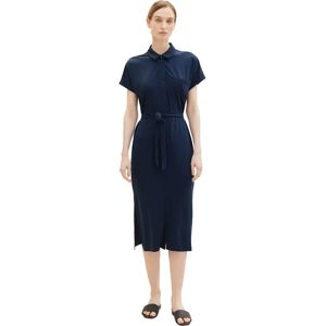 Tom Tailor Dark Blue Ladies Shirt Midishdresses - Dress Tom Tailor Dark Blue Ladies Shirt Midishdresses - Dress