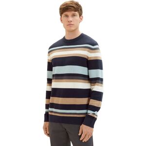 Tom Tailor 1038200 Striped Knit Crew Neck Sweater - Sweater Tom Tailor 1038200 Striped Knit Crew Neck Sweater - Sweater