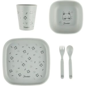Set de Platos para Niños Sterntaler Verde Cuadrado Set de Platos para Niños Sterntaler Verde Cuadrado