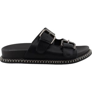 TOM TAILOR Schwarze Flache Slip-On Sandalen - Sandalen TOM TAILOR Schwarze Flache Slip-On Sandalen - Sandalen