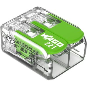 WAGO 221-422 Terminal Compacto Verde - 2 Pólos WAGO 221-422 Terminal Compacto Verde - 2 Pólos
