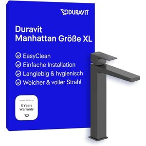 Grifo Duravit Manhattan - 181mm Proyección, Negro Mate Grifo Duravit Manhattan - 181mm Proyección, Negro Mate