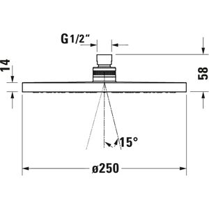 Sûr de douche en acier inoxydable brossé 250mm - Duravit - Publicité Sûr de douche en acier inoxydable brossé 250mm - Duravit - Publicité