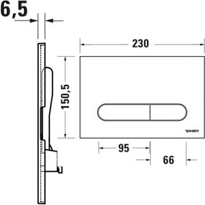 Duravit DuraSys Mechanische Betätigungsplatte - WC Betätigungsplatte Duravit DuraSys Mechanische Betätigungsplatte - WC Betätigungsplatte