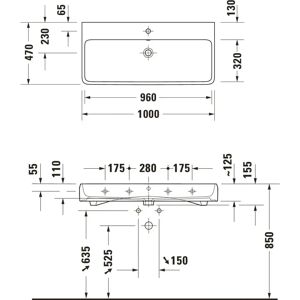 Duravit Qatego Wandwaschbecken - Waschbecken Duravit Qatego Wandwaschbecken - Waschbecken