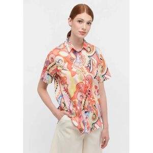 Eterna Regular Fit Orange Baumwoll Casual Bluse - Blusen Eterna Regular Fit Orange Baumwoll Casual Bluse - Blusen