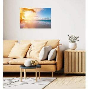 QUEENCE - Urlaub - Gelb - Palmen Meer Sonnenuntergang - Wandsticker QUEENCE - Urlaub - Gelb - Palmen Meer Sonnenuntergang - Wandsticker