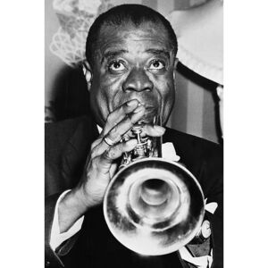 QUEENCE Louis Armstrong Acrylbild - Schwarz-Weiß - 50x70cm - Kunstdruck QUEENCE Louis Armstrong Acrylbild - Schwarz-Weiß - 50x70cm - Kunstdruck