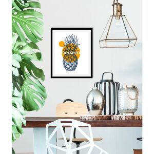 QUEENCE Ananas Wandbild - 50x70cm Hochformat - Gelb QUEENCE Ananas Wandbild - 50x70cm Hochformat - Gelb
