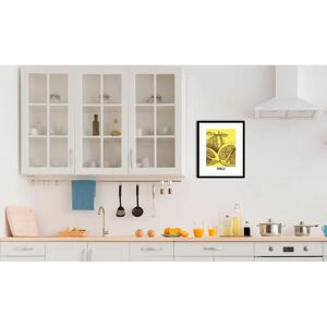 QUEENCE Pomelo Wandbild - 50x70cm Hochformat, Gerahmt, Gelb - Wandkunst QUEENCE Pomelo Wandbild - 50x70cm Hochformat, Gerahmt, Gelb - Wandkunst