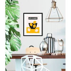 QUEENCE - Life is sweet - 30x40 cm - Gelb - Wandkunst QUEENCE - Life is sweet - 30x40 cm - Gelb - Wandkunst