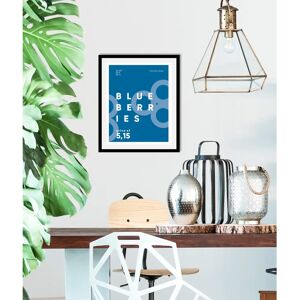 QUEENCE - Blueberries - blau - 40x50 cm - Wall art print QUEENCE - Blueberries - blau - 40x50 cm - Wall art print
