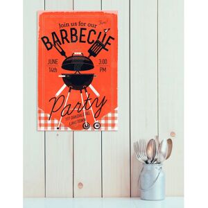 QUEENCE - Barbecue party - 30x45 cm - Metal wall art QUEENCE - Barbecue party - 30x45 cm - Metal wall art