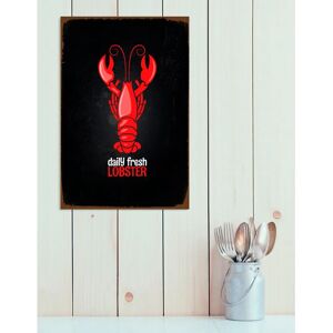 QUEENCE - Lobster - rot - 20x30 cm - Metal wall art QUEENCE - Lobster - rot - 20x30 cm - Metal wall art