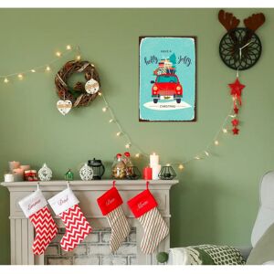 QUEENCE - Holly Jolly - 30x45 cm - rot - Metall-Wandkunst QUEENCE - Holly Jolly - 30x45 cm - rot - Metall-Wandkunst