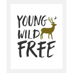 QUEENCE - Young Wild Free - Schwarz - 30x40 cm - Gerahmter Druck QUEENCE - Young Wild Free - Schwarz - 30x40 cm - Gerahmter Druck