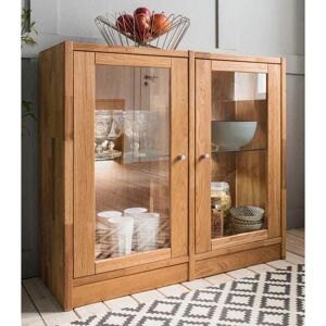HOME AFFAIRE Ecko Beigene Massivholzwandvitrine - Vitrine HOME AFFAIRE Ecko Beigene Massivholzwandvitrine - Vitrine