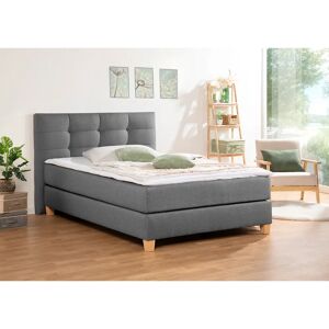 HOME AFFAIRE Moulay - Graues Boxspringbett mit Topper & 7-Zonen-Matratze HOME AFFAIRE Moulay - Graues Boxspringbett mit Topper & 7-Zonen-Matratze