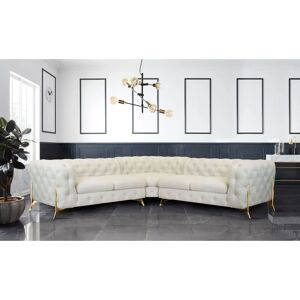 Leonique Home Couture Beiges L-Form Sofa - Chesterfield Leonique Home Couture Beiges L-Form Sofa - Chesterfield