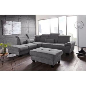 Places of Style Cornwall Ecksofa - Microfaser, L-Form, Grau - 283cm Places of Style Cornwall Ecksofa - Microfaser, L-Form, Grau - 283cm