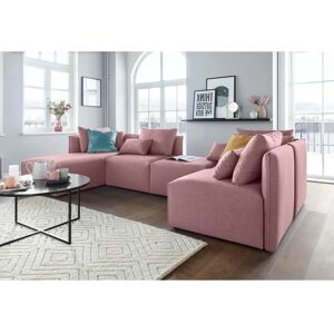 andasu202fNordic Interior Nöre U-Form Sofa - U-Form, Links Ottomane, Rosa andasu202fNordic Interior Nöre U-Form Sofa - U-Form, Links Ottomane, Rosa