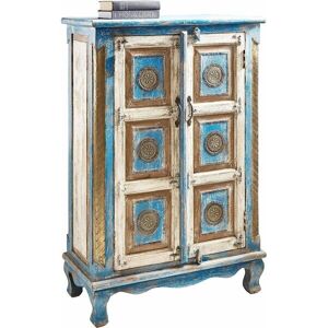 Home affaire - 80x120 cm Antik Blau Creme Sideboard - Sideboard Home affaire - 80x120 cm Antik Blau Creme Sideboard - Sideboard
