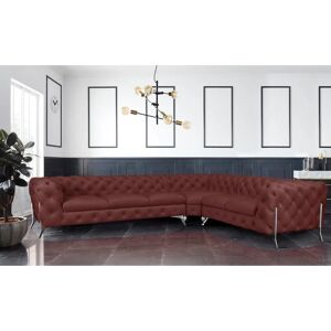 Leonique Amaury L-Form Sofa - Modernes Rosé Samtsofa Leonique Amaury L-Form Sofa - Modernes Rosé Samtsofa