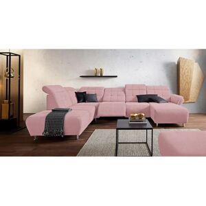 PLACES OF STYLE Manhattan U-Form Rosa Modernes Sofa - Wohnzimmer PLACES OF STYLE Manhattan U-Form Rosa Modernes Sofa - Wohnzimmer