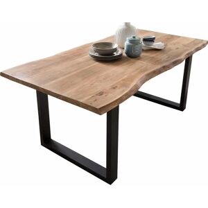 HOME AFFAIRE Manhattan Beiger (Natur, Schwarz) Rechteckiger Esstisch HOME AFFAIRE Manhattan Beiger (Natur, Schwarz) Rechteckiger Esstisch