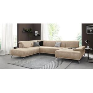Places of Style Caluna U-Form Beige Sofa - U-förmiger Microfaser Vintage-Sofa Places of Style Caluna U-Form Beige Sofa - U-förmiger Microfaser Vintage-Sofa