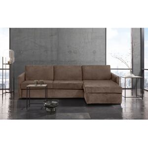PLACES OF STYLE GOLDPOINT Ecksofa 264cm - Microfaser, Braun, L-Form PLACES OF STYLE GOLDPOINT Ecksofa 264cm - Microfaser, Braun, L-Form